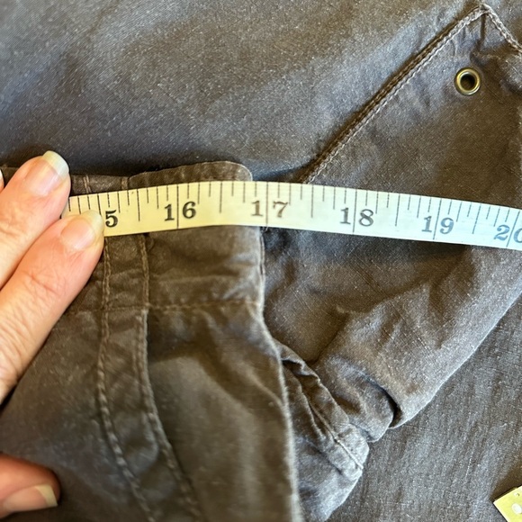 J. Crew | Linen & Silk Blend Vintage Cargo Pants, Chocolate Brown, Size 6 - Picture 8 of 10